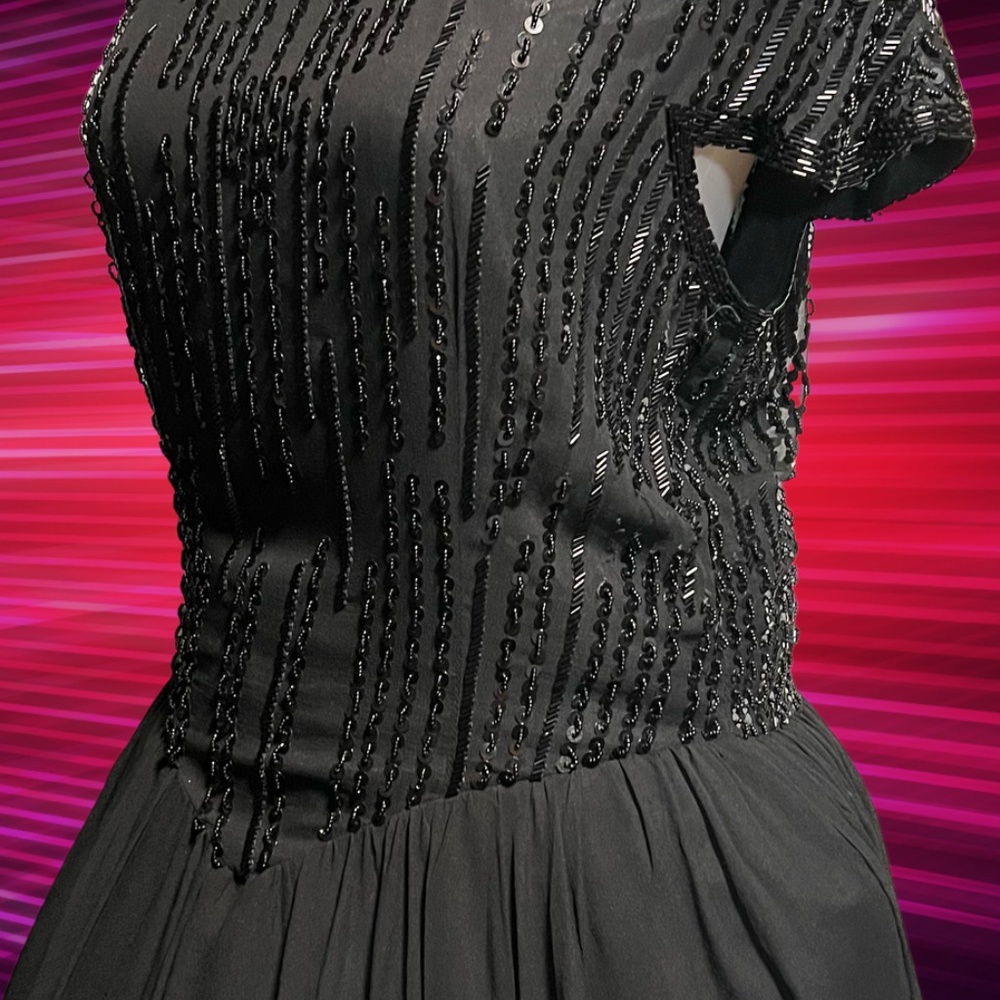 Albert Nipon Black Evening Dress - image 3